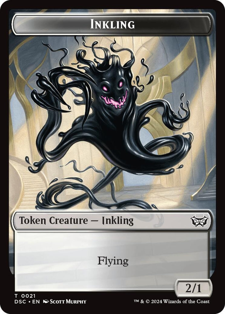 Image for Inkling // Scarecrow Double-Sided Token (21 // 23) [Commander: Duskmourn: House of Horror]