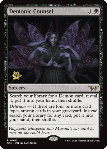 Image for Demonic Counsel (92) [Prerelease Cards]