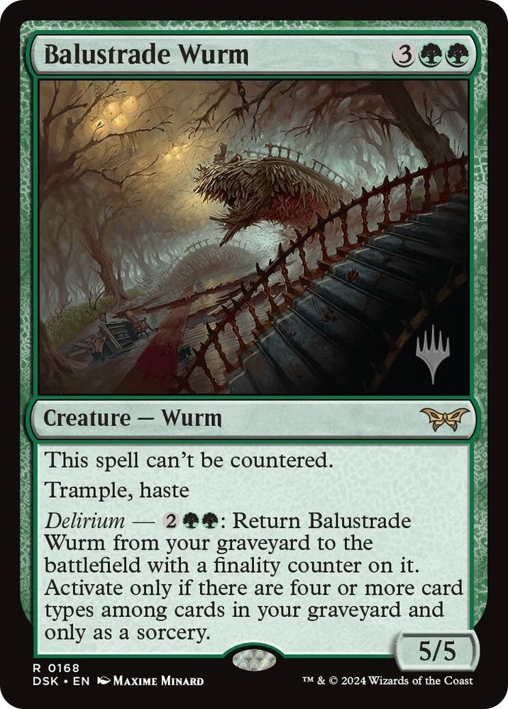 Image for Balustrade Wurm (168) [Promo Pack: Duskmourn: House of Horror]