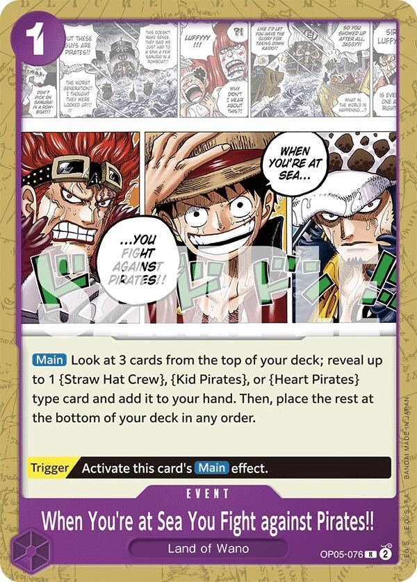 Image for When You're at Sea You Fight against Pirates!! (OP05-076) - One Piece Card Game