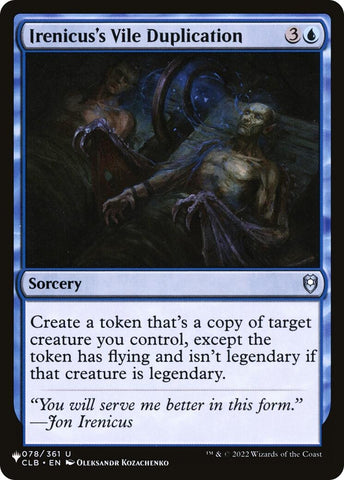 Image for Irenicus's Vile Duplication (78) [The List Reprints]