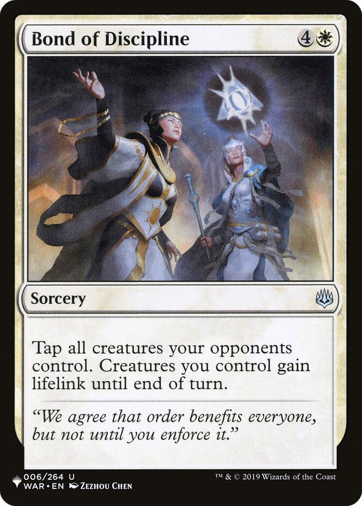 Image for Bond of Discipline (6) [The List Reprints]