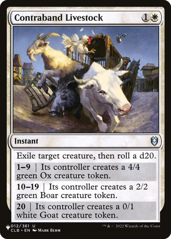 Image for Contraband Livestock (12) [The List Reprints]