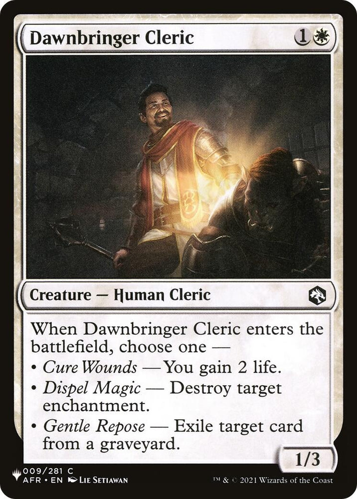 Image for Dawnbringer Cleric (9) [The List Reprints]