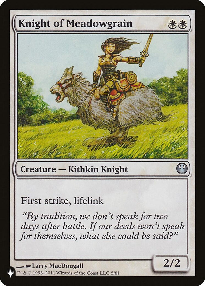 Image for Knight of Meadowgrain (5) [The List Reprints]