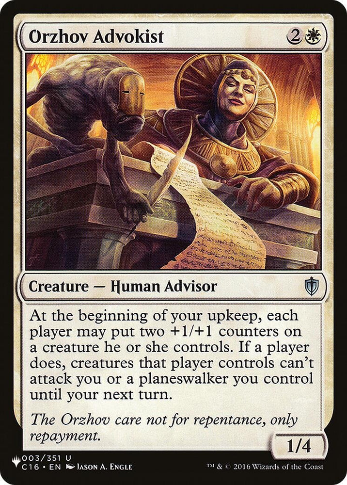 Image for Orzhov Advokist (3) [The List Reprints]