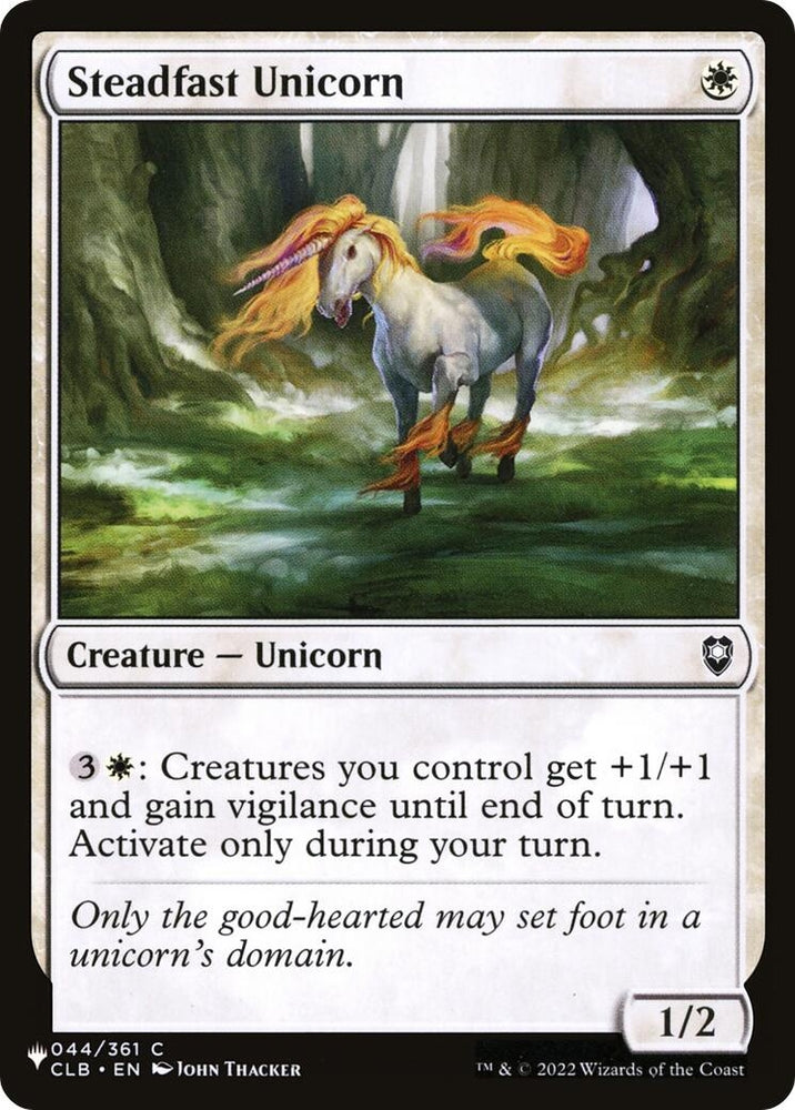 Image for Steadfast Unicorn (44) [The List Reprints]