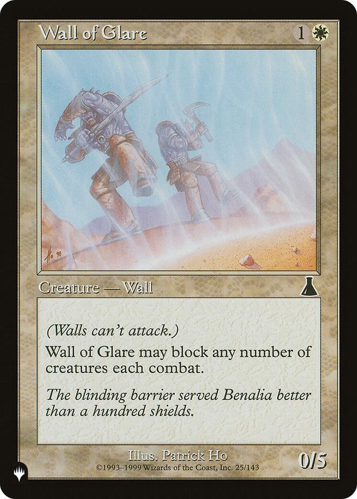 Image for Wall of Glare (25) [The List Reprints]
