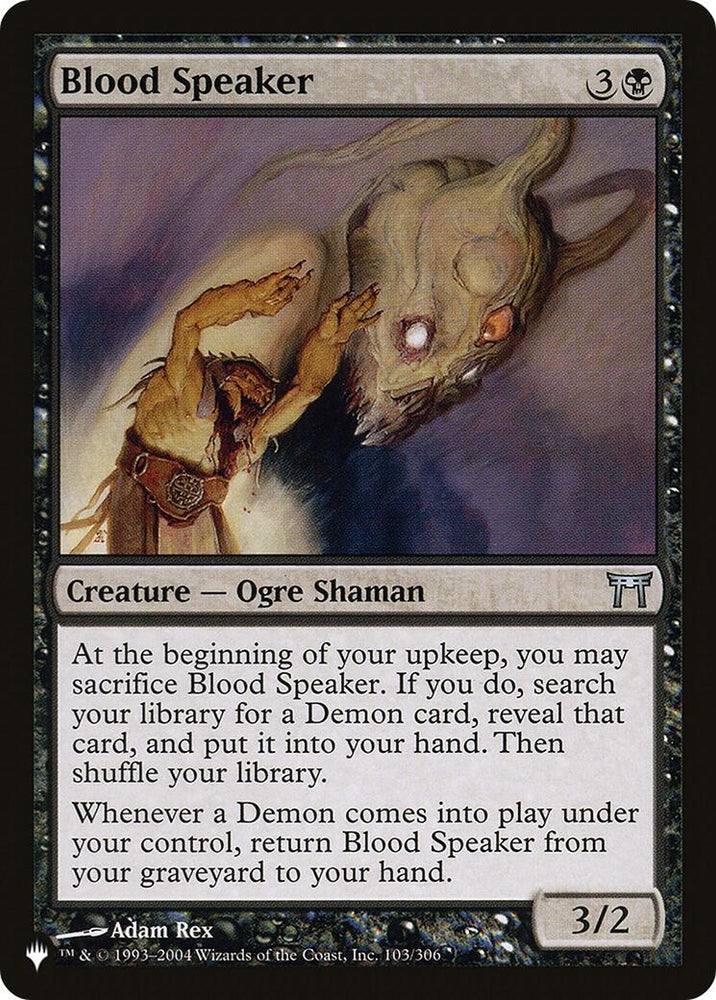 Image for Blood Speaker (103) [The List Reprints]