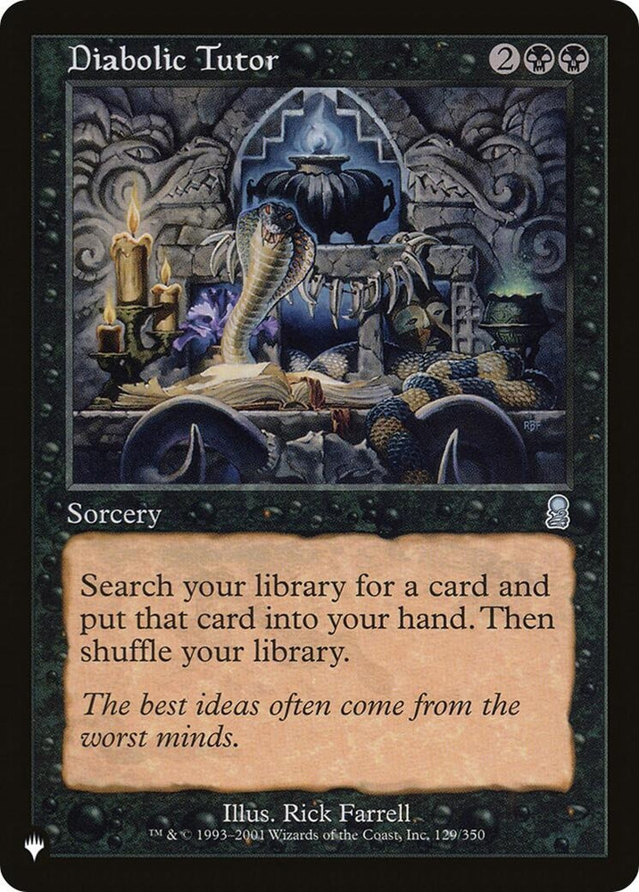 Image for Diabolic Tutor (129) [The List Reprints]