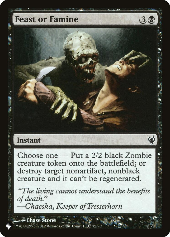 Image for Feast or Famine (72) [The List Reprints]