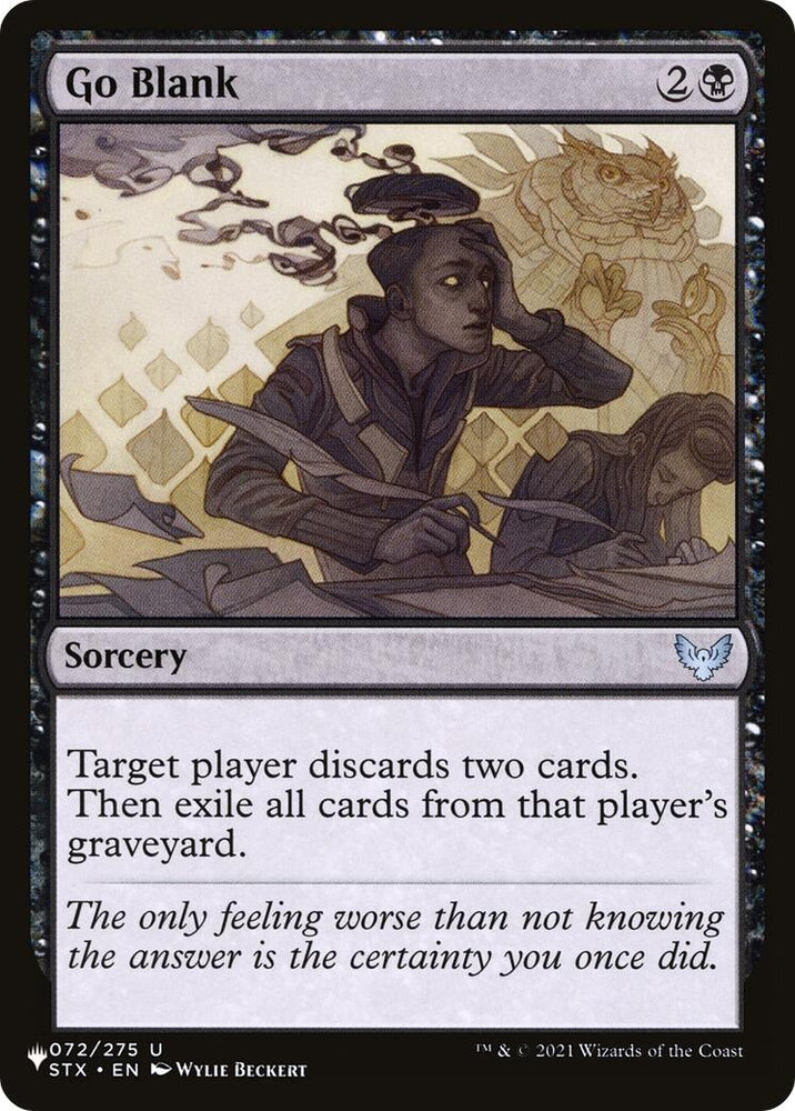 Image for Go Blank (72) [The List Reprints]