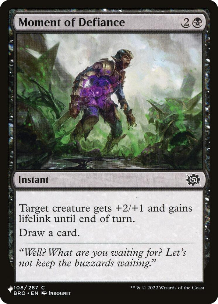 Image for Moment of Defiance (108) [The List Reprints]