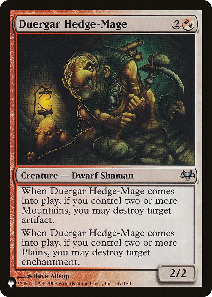 Image for Duergar Hedge-Mage (137) [The List Reprints]