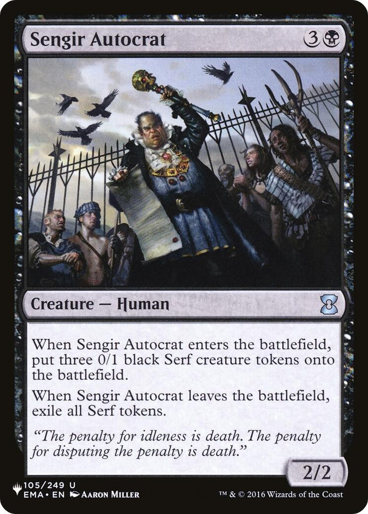 Image for Sengir Autocrat (105) [The List Reprints]