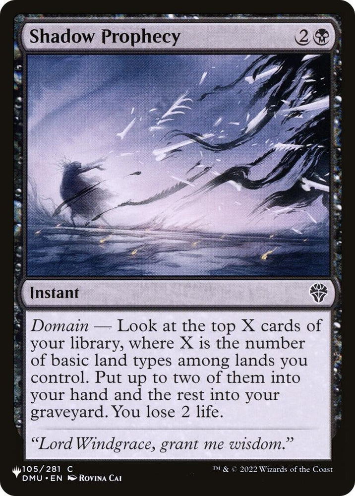 Image for Shadow Prophecy (105) [The List Reprints]