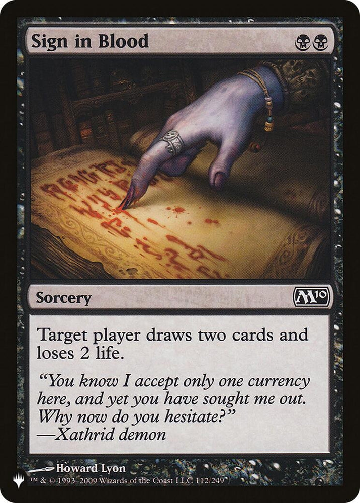 Image for Sign in Blood (M10) (112) [The List Reprints]