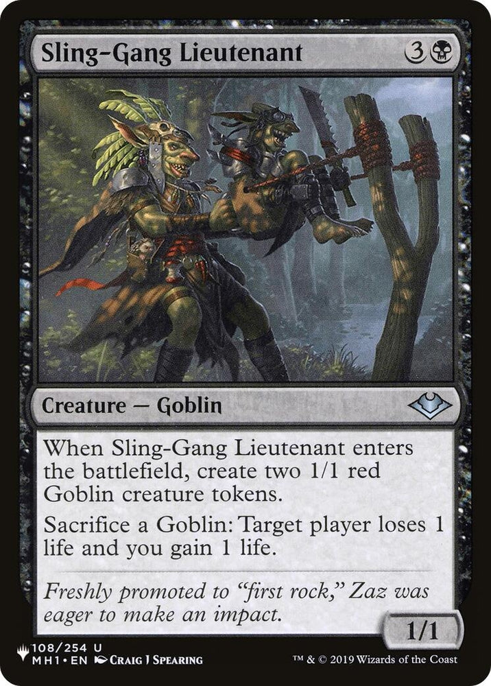 Image for Sling-Gang Lieutenant (108) [The List Reprints]