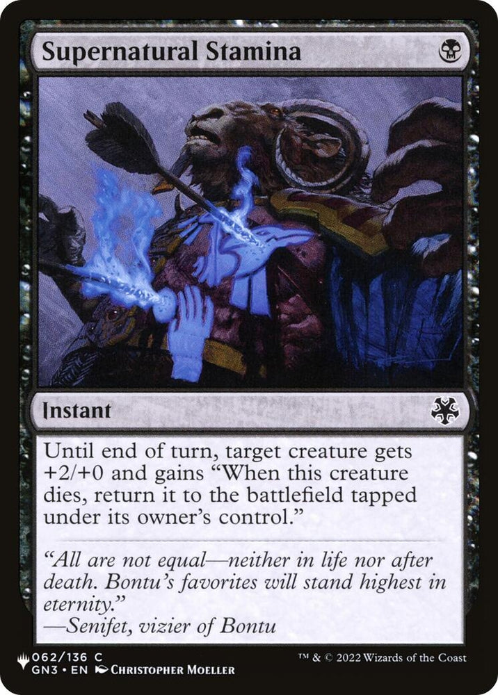 Image for Supernatural Stamina (62) [The List Reprints]