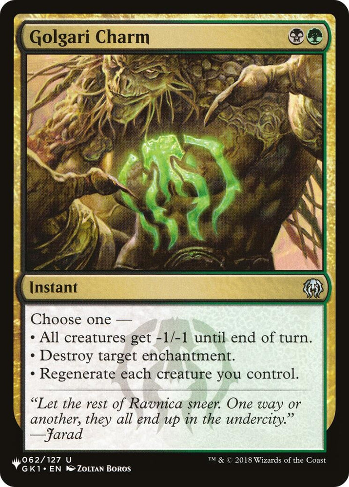 Image for Golgari Charm (62) [The List Reprints]