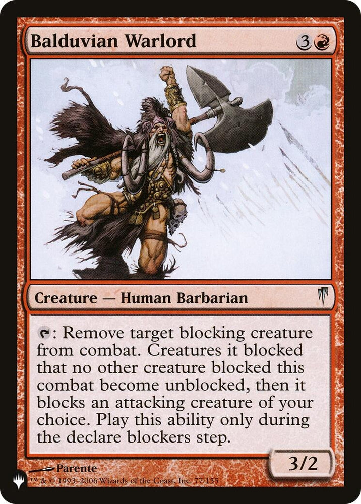 Image for Balduvian Warlord (77) [The List Reprints]
