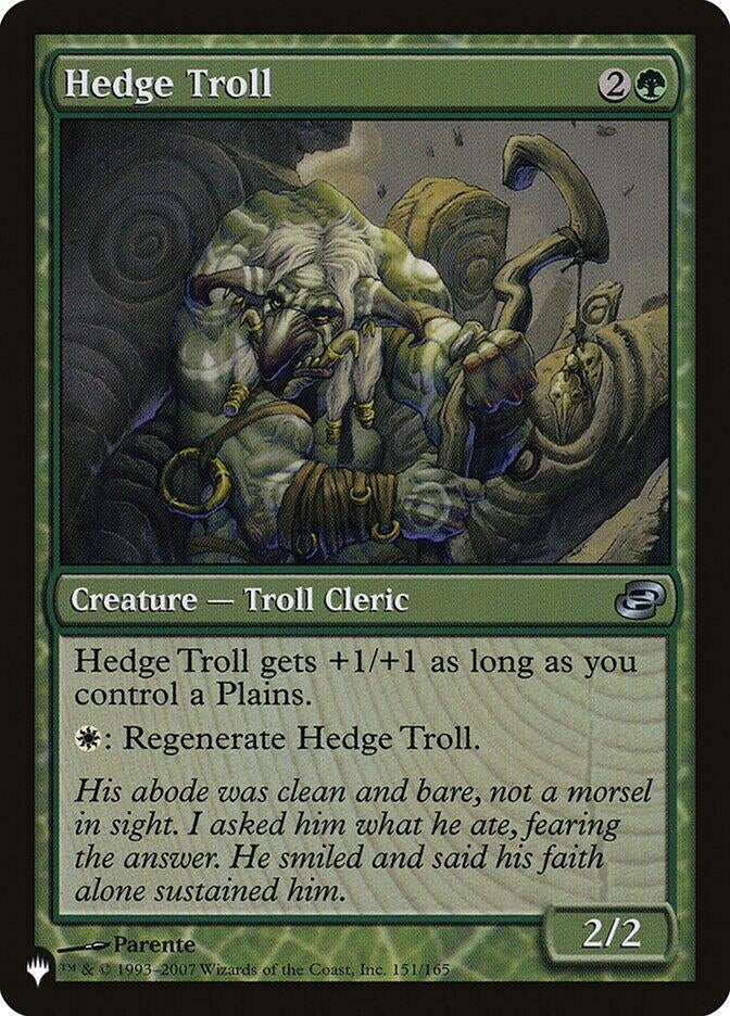 Image for Hedge Troll (151) [The List Reprints]