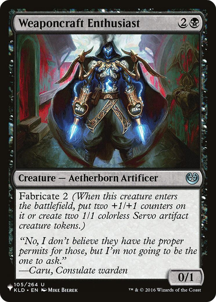 Image for Weaponcraft Enthusiast (105) [The List Reprints]