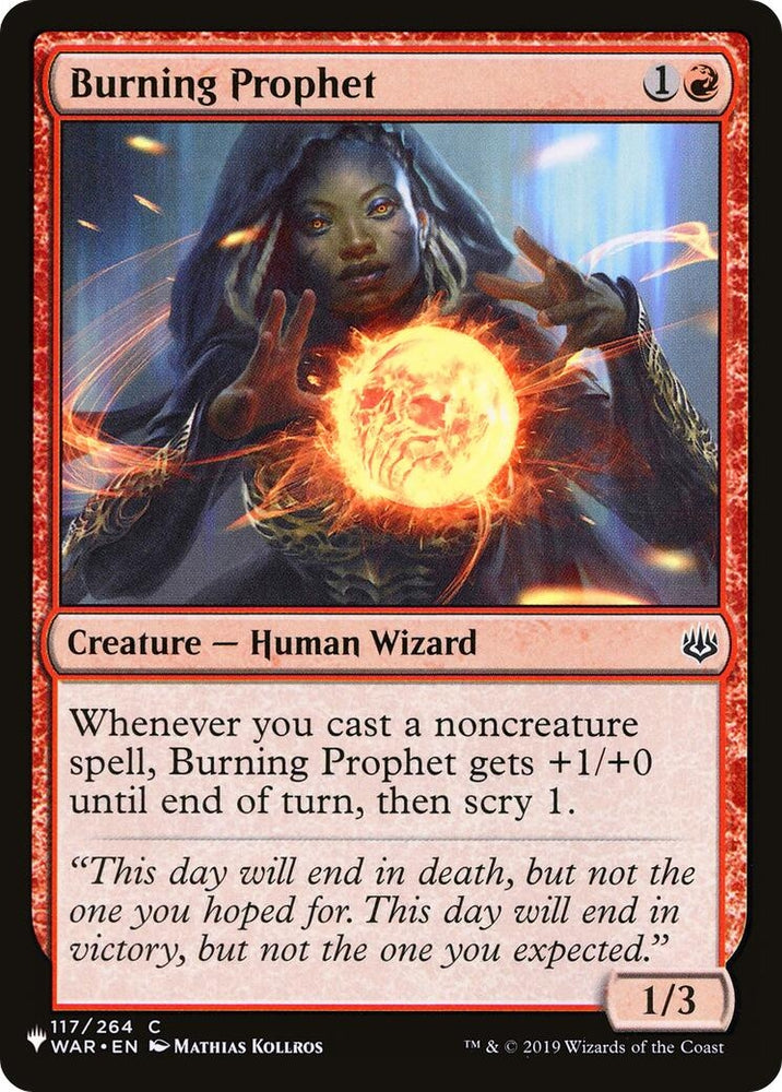 Image for Burning Prophet (117) [The List Reprints]