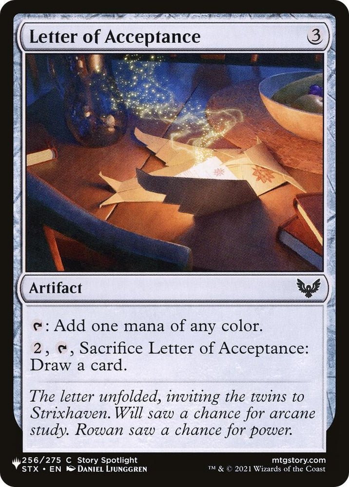 Image for Letter of Acceptance (256) [The List Reprints]
