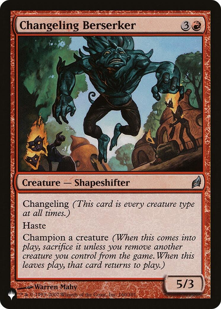 Image for Changeling Berserker (160) [The List Reprints]
