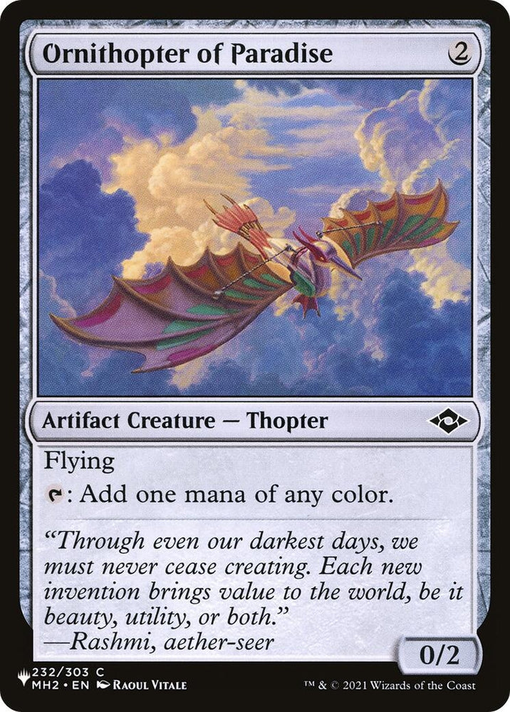 Image for Ornithopter of Paradise (232) [The List Reprints]