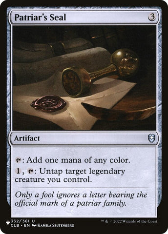 Image for Patriar's Seal (332) [The List Reprints]