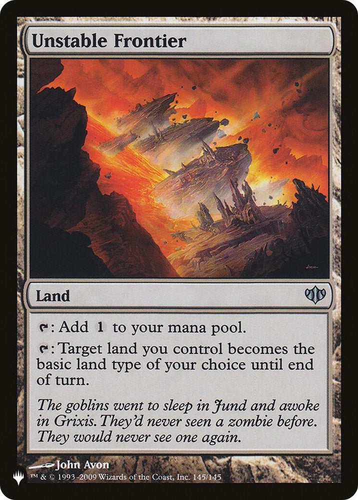 Image for Unstable Frontier (145) [The List Reprints]