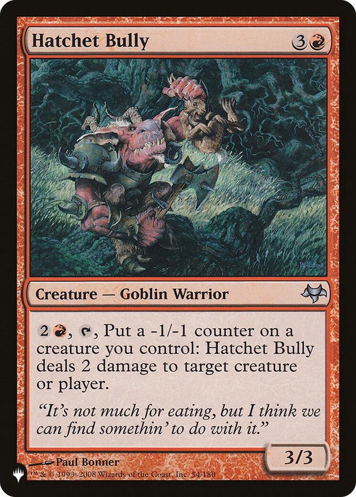 Image for Hatchet Bully (54) [LIST]