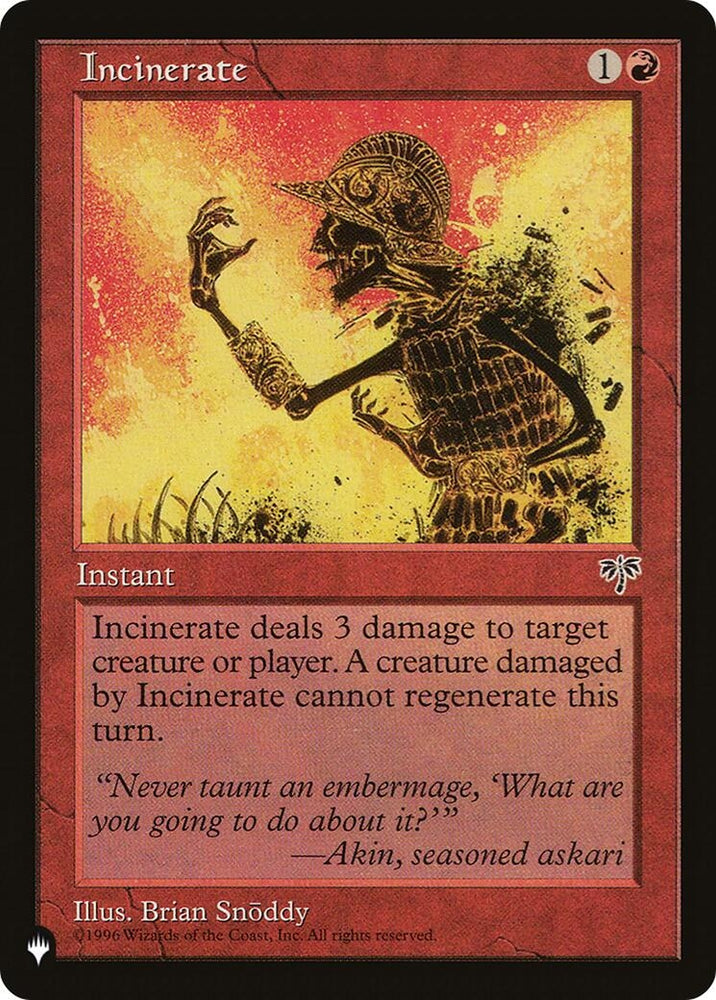 Image for Incinerate [LIST]