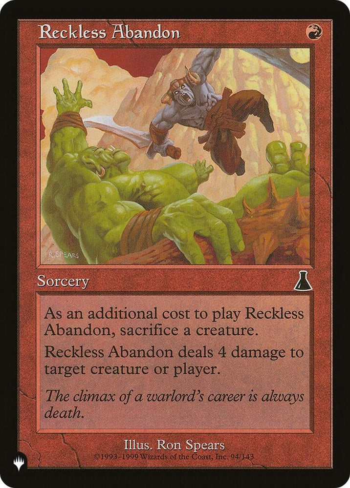 Image for Reckless Abandon (94) [LIST]