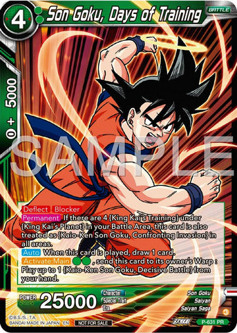 Son Goku, Days of Training (Zenkai Series Tournament Pack Vol.9) (P-631) [Promotion Cards]