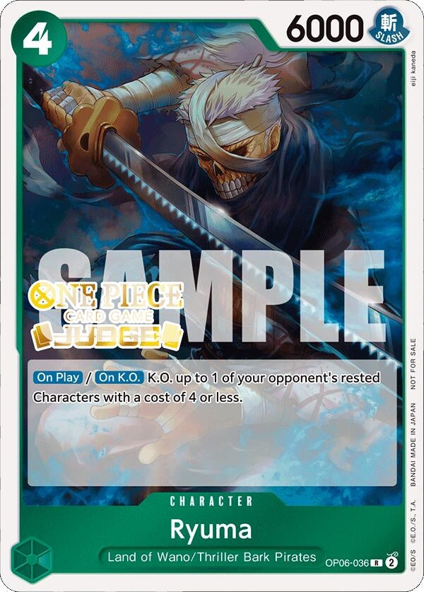 Image for Ryuma (Judge Pack Vol. 4) (OP06-036) (One Piece Promotion Cards) - One Piece Card Game