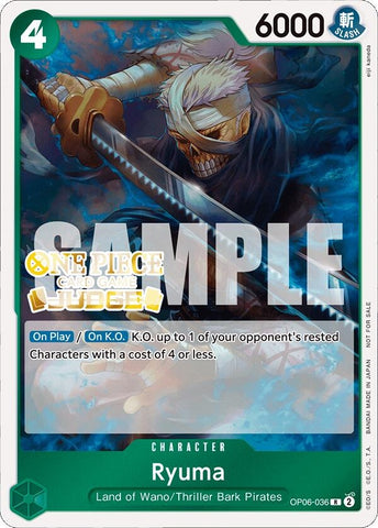 Image for Ryuma (Judge Pack Vol. 4) (OP06-036) - One Piece Card Game