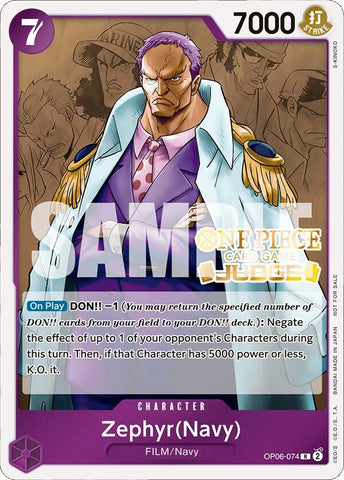 Image for Zephyr (Navy) (Judge Pack Vol. 4) (OP06-074) - One Piece Card Game