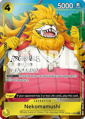 Nekomamushi (Offline Regional 2024 Vol. 3) [Finalist] (OP06-110) (One Piece Promotion Cards)