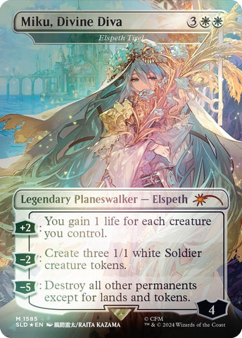 Image for Miku, Divine Diva - Elspeth Tirel (Rainbow Foil) (1585) [Secret Lair Drop Series]