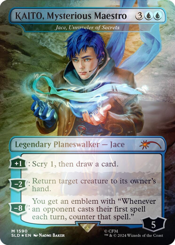 Image for KAITO, Mysterious Maestro - Jace, Unraveler of Secrets (Rainbow Foil) (1590) [Secret Lair Drop Series]