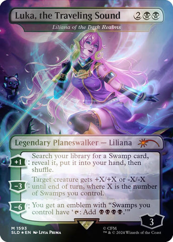 Image for Luka, the Traveling Sound - Liliana of the Dark Realms (Rainbow Foil) (1593) [Secret Lair Drop Series]