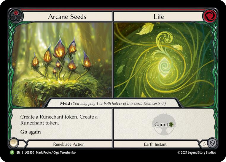 Arcane Seeds // Life [LGS350] (Promo)  Cold Foil