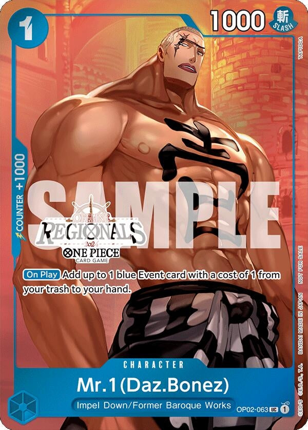 Mr.1 (Daz.Bonez) (Offline Regional 2024 Vol. 3) (OP02-063) (One Piece Promotion Cards)