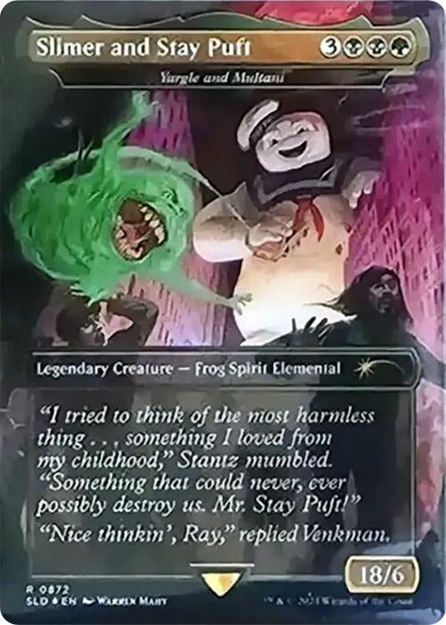 Image for Slimer and Stay Puft - Yargle and Multani (Rainbow Foil) (872) [Secret Lair Drop Series]