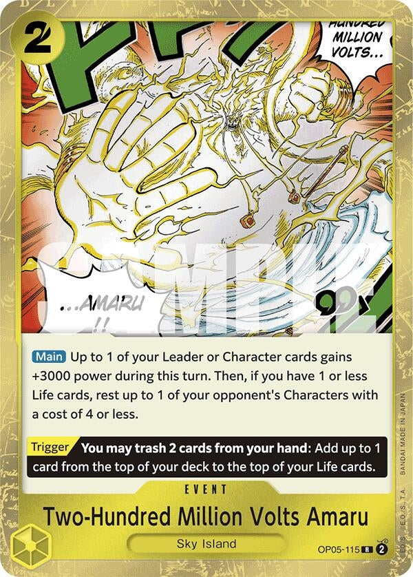 Image for Two-Hundred Million Volts Amaru (Jolly Roger Foil) (OP05-115) (PRB-01) - One Piece Card Game