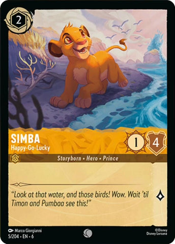 Image for Simba - Happy-Go-Lucky (5/204) - Disney Lorcana
