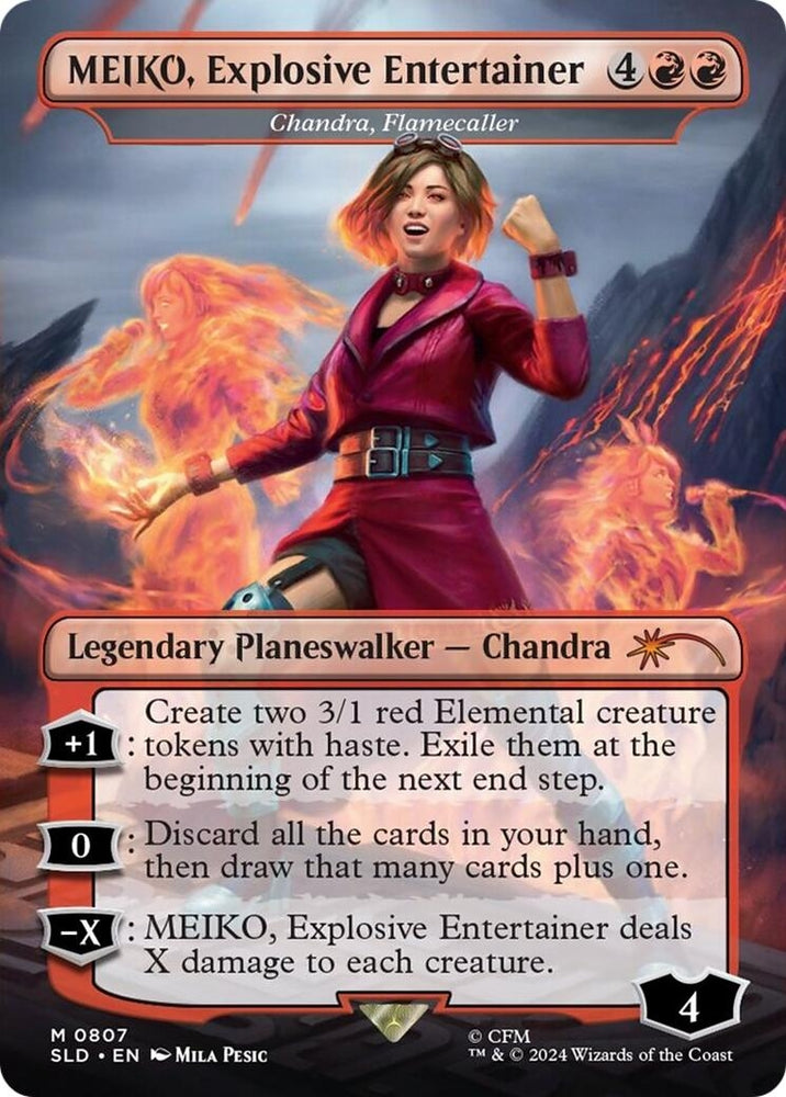 Image for MEIKO, Explosive Entertainer - Chandra, Flamecaller (807) [Secret Lair Drop Series]